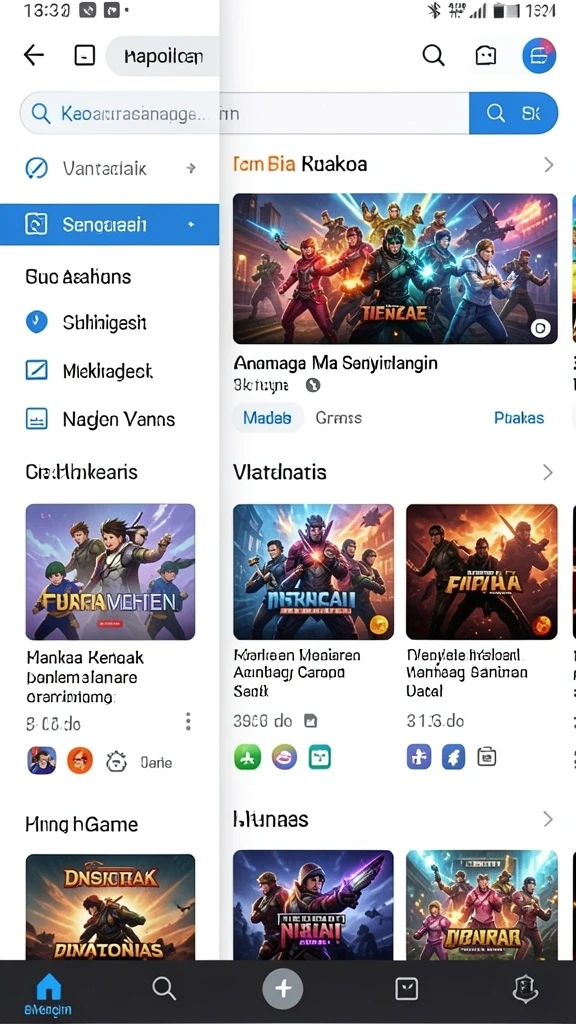 katawin - Peringkat dan skor yang menunjukkan kemajuan permainan.