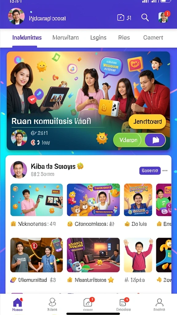 klubimpian - Fitur komunitas yang memungkinkan interaksi dengan pemain lain.